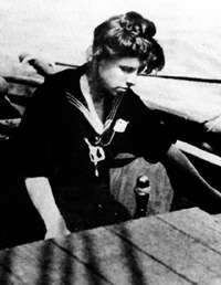 Charmian on the wheel